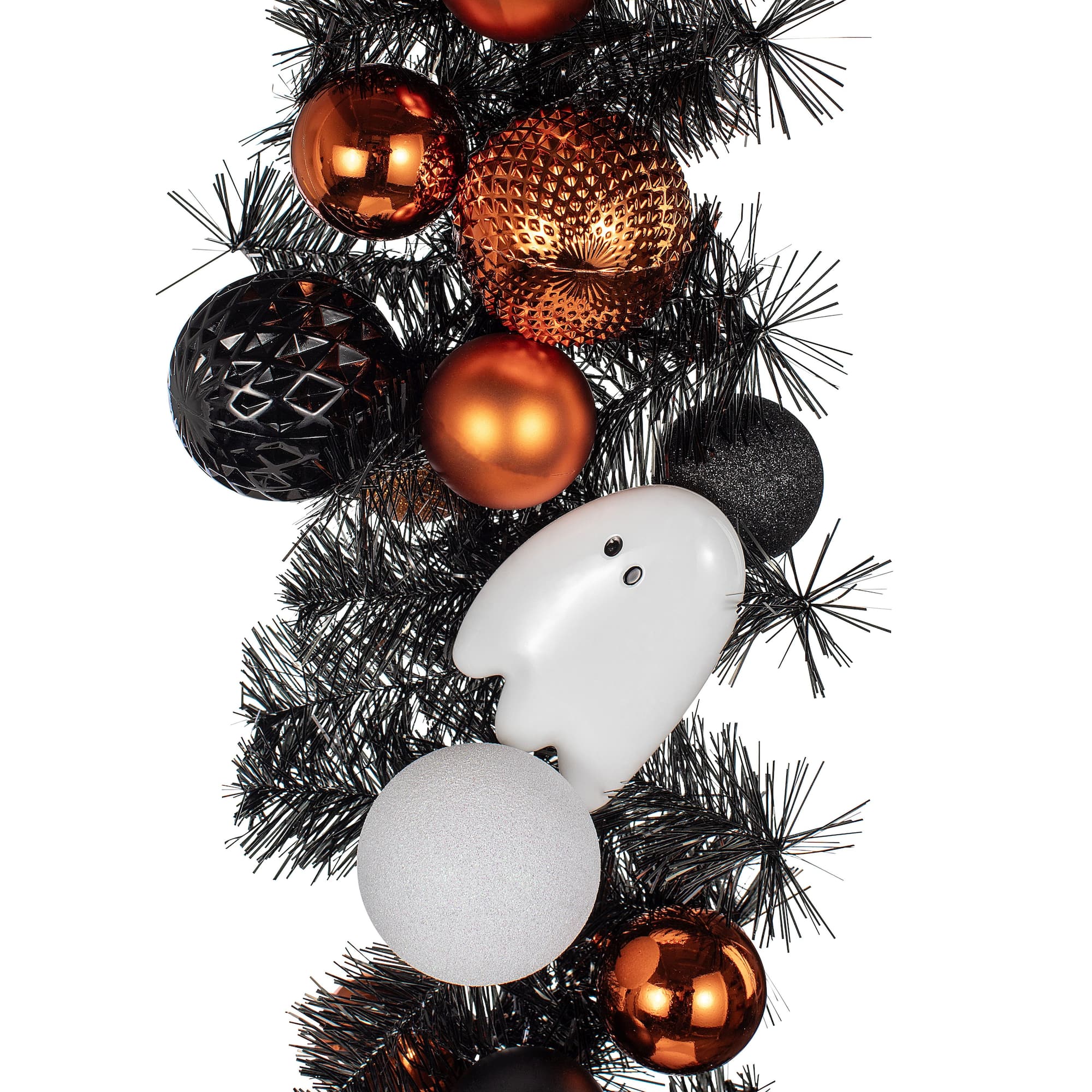 6ft. Orange, Black & White Ghost & Ornament Garland by Ashland®